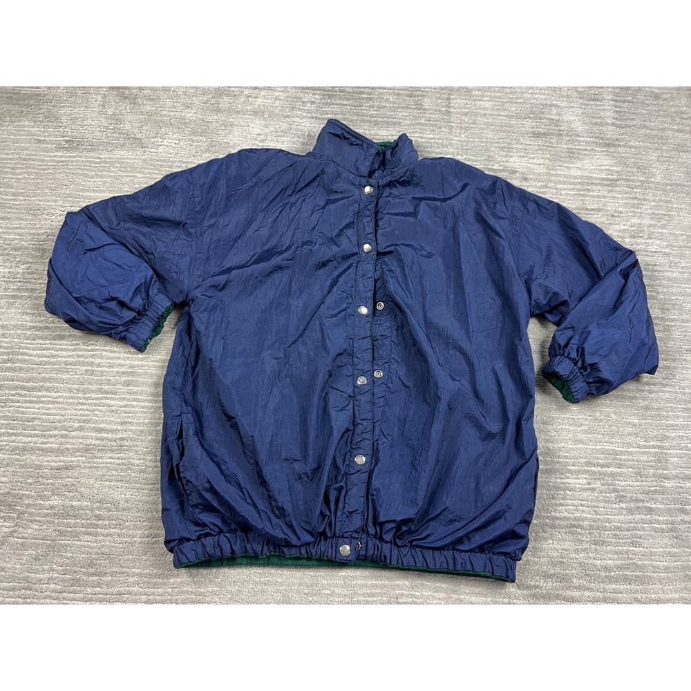 Westside Connection Windbreaker Mens M Navy Blue Vintage 90s Snap Front Jacket